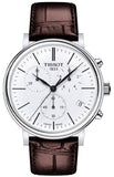  Shop Authentic Tissot Carson Premium Chronograph White Dial Brown Leather Strap Watch For Men - T122.417.16.011.00 - Luxxuri