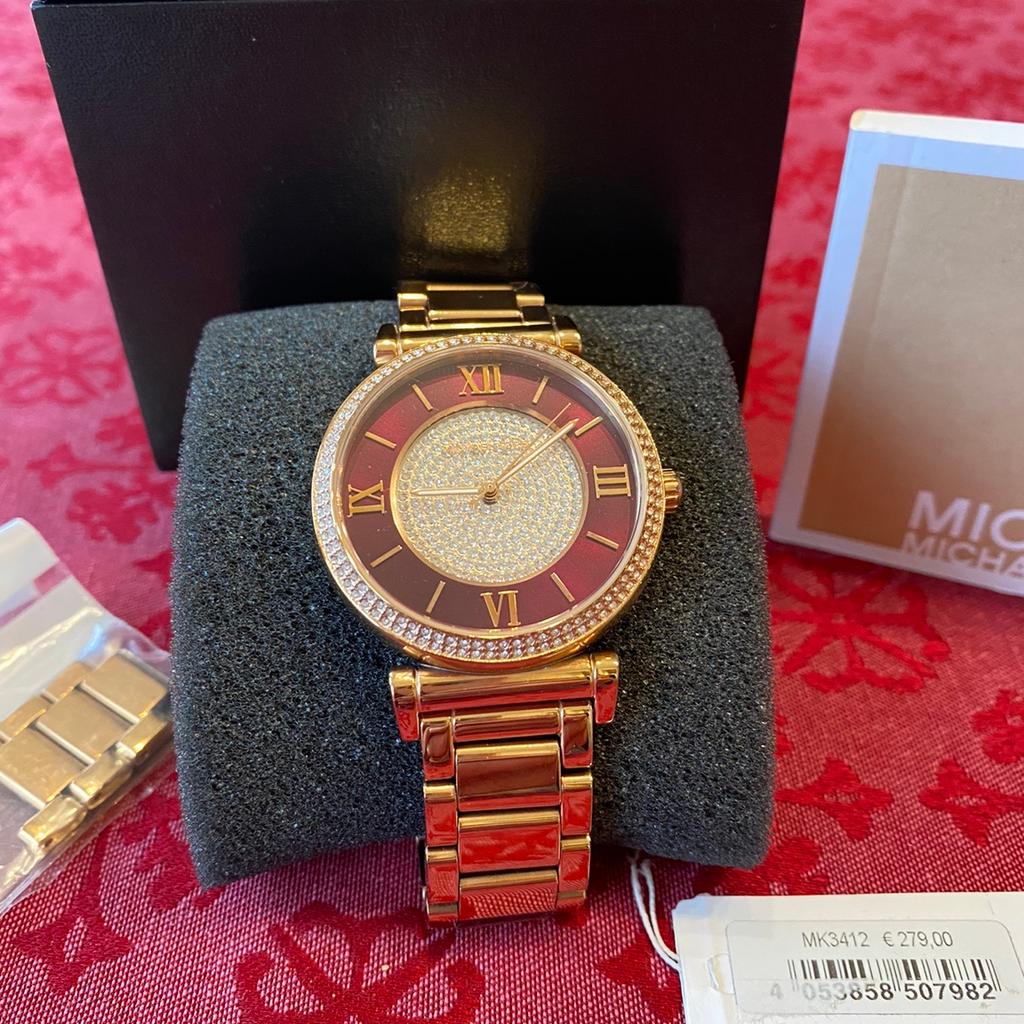  Shop Authentic Michael Kors Catlin Quartz Rose Gold Dial Rose Gold Steel Strap Watch For Women - MK3412 - Luxxuri