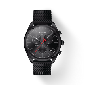  Shop Authentic Tissot T Classic PR 100 Chronograph Black Dial Black Mesh Bracelet Watch For Men - T101.417.33.051.00 - Luxxuri