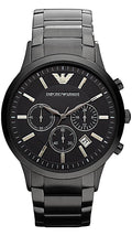  Shop Authentic Emporio Armani Ceramica Chronograph Black Dial Black Steel Strap Watch For Men - AR1451 - Luxxuri
