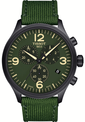  Shop Authentic Tissot Chrono XL Green Dial Green NATO Strap Watch For Men - T116.617.37.097.00 - Luxxuri