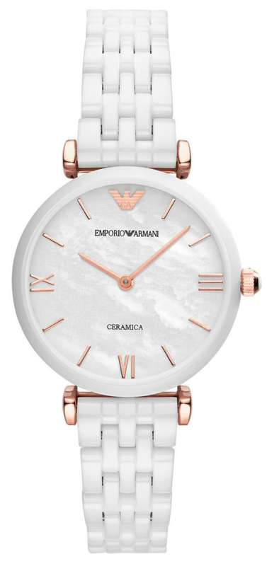  Shop Authentic Emporio Armani Ceramica Mother of Pearl Dial White Ceramic Strap Watch For Women - AR1486 - Luxxuri