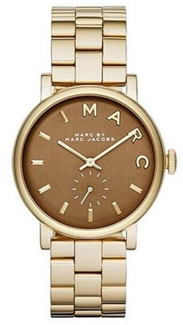  Shop Authentic Marc Jacobs Baker Brown Dial Gold Steel Strap Watch for Women - MBM8631 - Luxxuri