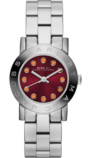  Shop Authentic Marc Jacobs Amy Red Dial Silver Steel Strap Watch for Women - MBM3335 - Luxxuri