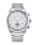  Shop Authentic Gucci G Timeless Chronograph White Dial Silver Steel Strap Watch For Men - YA126472 - Luxxuri