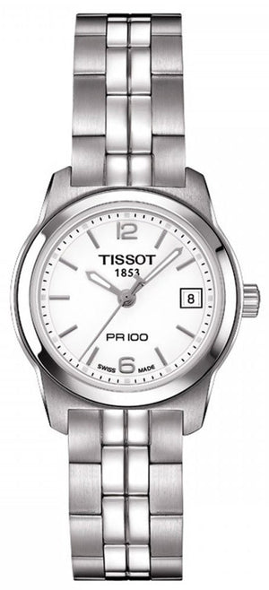  Shop Authentic Tissot T Classic PR100 Watch Ladies White Dial Stainless Steel For Women - T049.210.11.017.00 - Luxxuri