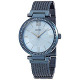  Shop Authentic Guess Soho Diamonds Blue Dial Blue Mesh Bracelet Watch For Women - W0638L3 - Luxxuri
