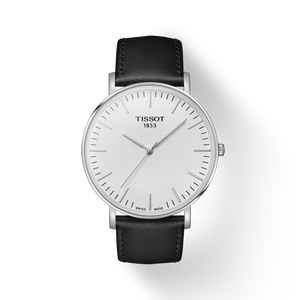  Shop Authentic Tissot T Classic Everytime Large White Dial Black Leather Strap Watch For Men - T109.610.16.031.00 - Luxxuri