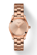 Tissot T Wave Rose Gold Dial Rose Gold Steel Strap Watch For Women - T112.210.33.456.00
