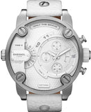  Shop Authentic Diesel Badass Chronograph White Dial White Leather Strap Watch For Men - DZ7265 - Luxxuri