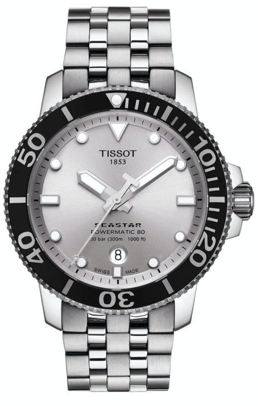  Shop Authentic Tissot Seastar 1000 Powermatic 80 Silver Dial Silver Steel Strap Watch For Men - T120.407.11.031.00 - Luxxuri