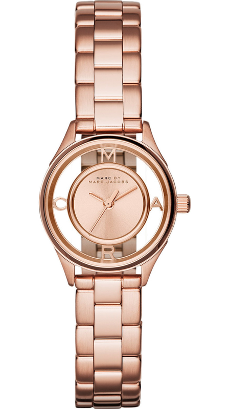  Shop Authentic Marc Jacobs Tether Transparent Rose Gold Dial Rose Gold Steel Strap Watch for Women - MBM3417 - Luxxuri