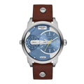  Shop Authentic Diesel Mini Daddy LIght Blue Dial Brown Leather Strap Watch For Men - DZ7321 - Luxxuri
