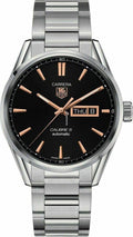  Shop Authentic Tag Heuer Carrera Calibre 5 Automatic Black Dial Silver Steel Strap Watch for Men - WAR201C.BA0723 - Luxxuri