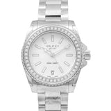  Shop Authentic Gucci Dive Diamonds Mother of Pearl Dial Silver Steel Strap Watch For Women - YA136406 - Luxxuri