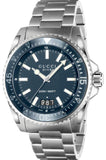  Shop Authentic Gucci Dive Analog Blue Dial Silver Steel Strap Watch For Men - YA136203 - Luxxuri