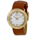  Shop Authentic Marc Jacobs Amy White Dial Brown Leather Strap Watch for Women - MBM8574 - Luxxuri