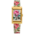  Shop Authentic Gucci G-Frame Floral Mother of Pearl Dial White Leather Strap Watch For Women - YA147406 - Luxxuri