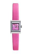  Shop Authentic Gucci G-Frame Square Fuchsia Mother of Pearl Dial Fuchsia Leather Strap Watch For Women - YA128533 - Luxxuri