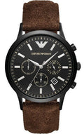  Shop Authentic Emporio Armani Chronograph Black Dial Brown Leather Strap Watch For Men - AR11078 - Luxxuri