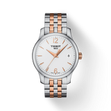  Shop Authentic Tissot T Classic Tradition Lady White Dial Two Tone Steel Strap Watch For Women - T063.210.22.037.01 - Luxxuri