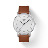  Shop Authentic Tissot T Classic Everytime Large White Dial Brown Leather Strap Watch For Men - T109.610.16.037.00 - Luxxuri