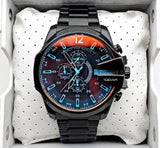  Shop Authentic Diesel Mega Chief Black Dial Black Steel Strap Watch For Men - DZ4318 - Luxxuri