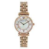  Shop Authentic Emporio Armani Gianni T Bar Mother of Pearl Rose Gold Stainless Steel Strap Watch For Women - AR1909 - Luxxuri