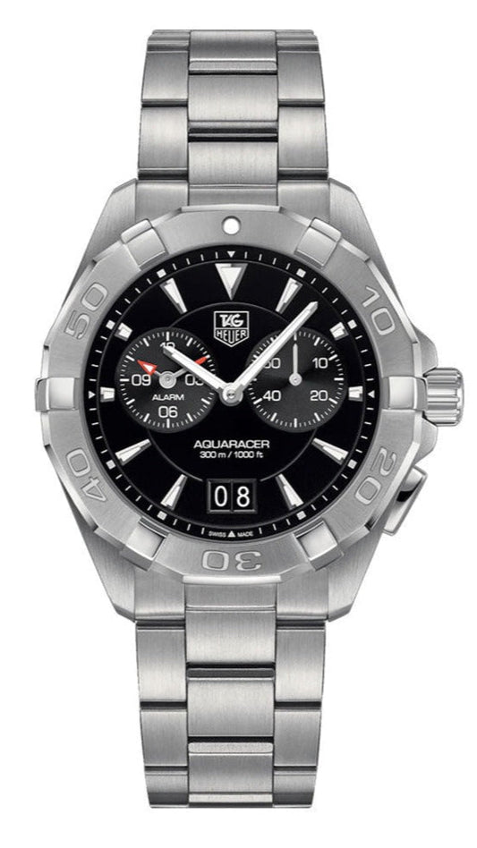  Shop Authentic Tag Heuer Aquaracer Quartz Black Dial Silver Steel Strap Watch for Men - WAY111Z.BA0928 - Luxxuri