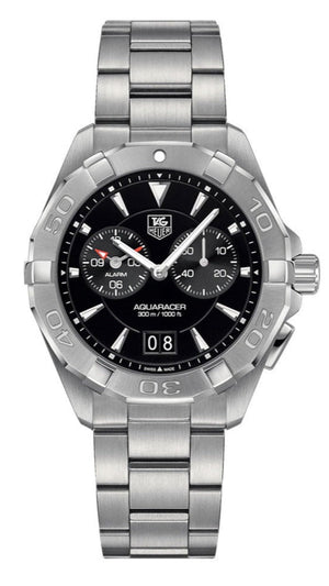  Shop Authentic Tag Heuer Aquaracer Quartz Black Dial Silver Steel Strap Watch for Men - WAY111Z.BA0928 - Luxxuri