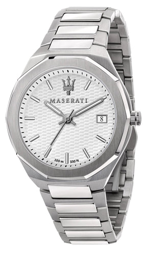  Shop Authentic Maserati Stile 3H White Dial Silver Steel Strap Watch For Men - R8853142005 - Luxxuri