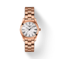 Tissot T Wave Mother of Pearl Dial Rose Gold Steel Strap Watch For Women - T112.210.33.113.00