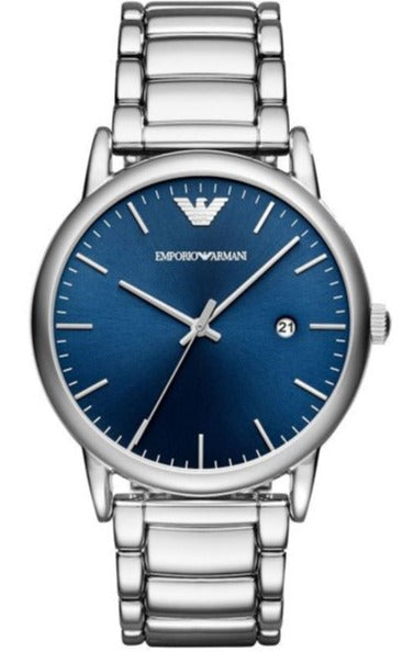  Shop Authentic Emporio Armani Luigi Blue Dial Silver Steel Strap Watch For Men - AR11089 - Luxxuri
