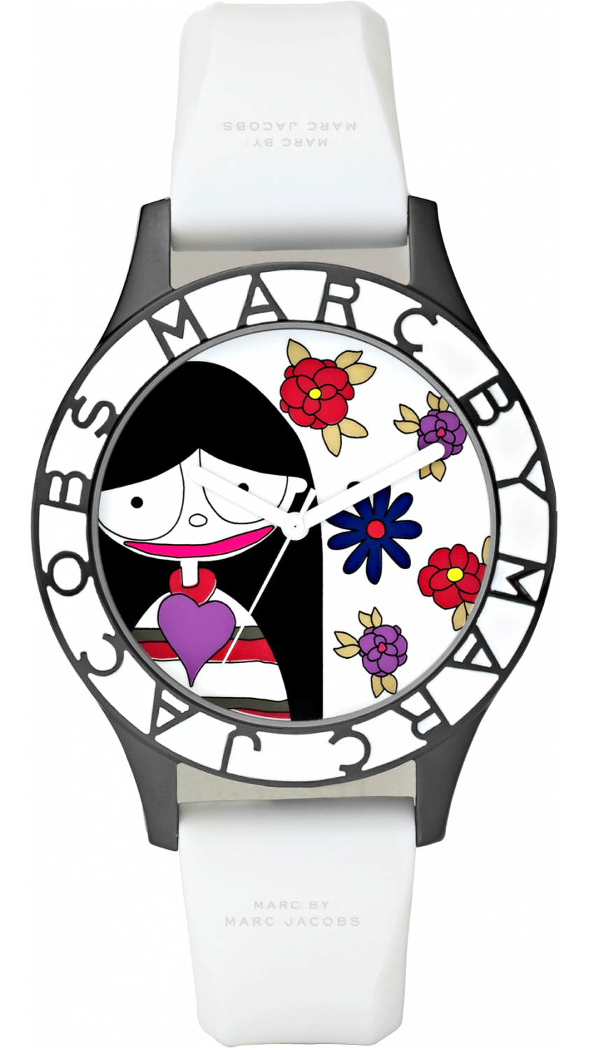  Shop Authentic Marc Jacobs Miss Marc Flower White Dial White Silicone Strap Watch for Women - MBM5513 - Luxxuri