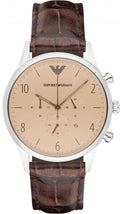  Shop Authentic Emporio Armani Classic Chronograph Cream Dial Brown Leather Strap Watch For Men - AR1878 - Luxxuri