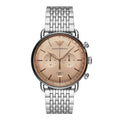  Shop Authentic Emporio Armani Aviator Chronograph Beige Dial Silver Steel Strap Watch For Men - AR11239 - Luxxuri