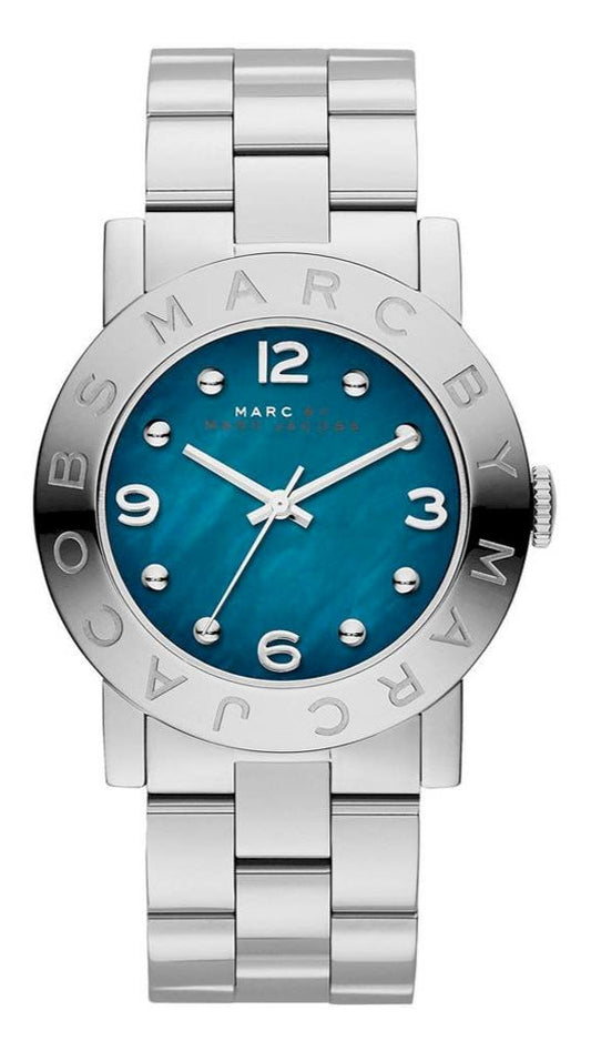  Shop Authentic Marc Jacobs Amy Blue Dial Silver Steel Strap Watch for Women - MBM3272 - Luxxuri