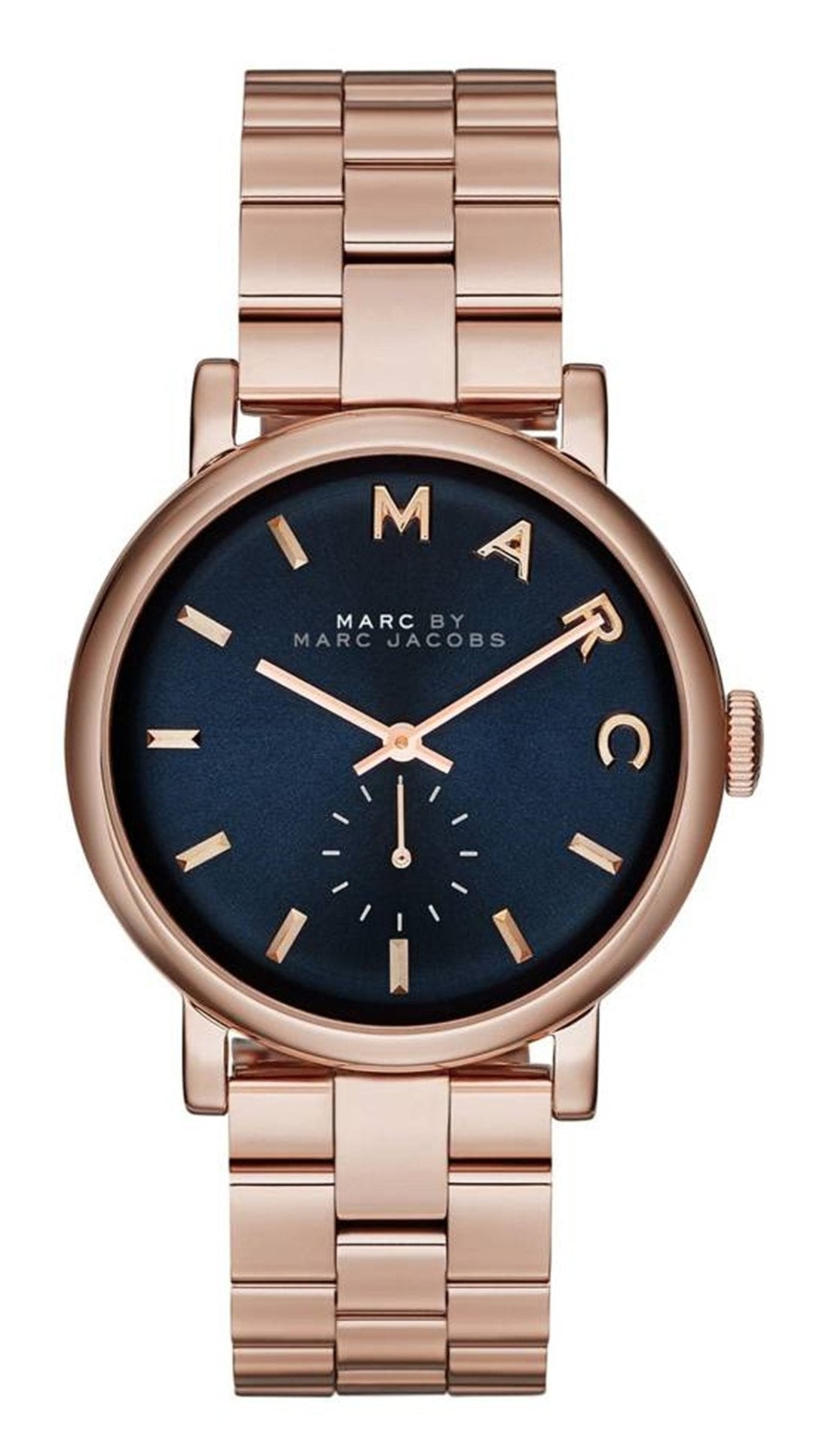  Shop Authentic Marc Jacobs Baker Blue Dial Rose Gold Steel Strap Watch for Women - MBM3330 - Luxxuri