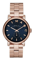  Shop Authentic Marc Jacobs Baker Blue Dial Rose Gold Steel Strap Watch for Women - MBM3330 - Luxxuri