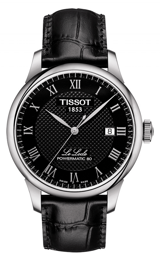  Shop Authentic Tissot Le Locle Powermatic 80 Black Dial Black Leather Strap Watch For Men - T006.407.16.053.00 - Luxxuri
