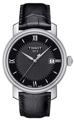  Shop Authentic Tissot T Classic Bridgeport Black Dial Black Leather Strap Watch For Women - T097.010.16.058.00 - Luxxuri