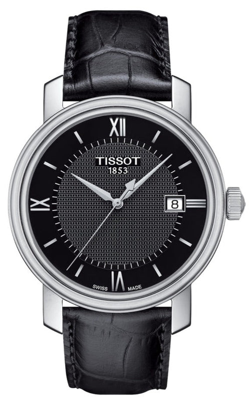  Shop Authentic Tissot T Classic Bridgeport Black Dial Black Leather Strap Watch For Women - T097.010.16.058.00 - Luxxuri