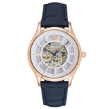  Shop Authentic Emporio Armani Meccanico Automatic White Dial Blue Leather Strap Watch For Men - AR1947 - Luxxuri