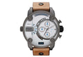  Shop Authentic Diesel SBA Dual Time Chronograph White Dial Brown Leather Strap Watch For Men - DZ7269 - Luxxuri