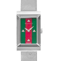  Shop Authentic Gucci G Frame Red and Green Dial Silver Mesh Bracelet Watch For Women - YA147401 - Luxxuri