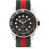  Shop Authentic Gucci Dive Black Dial Red & Green Nylon Strap Watch For Men - YA136209 - Luxxuri
