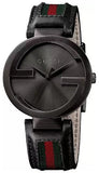  Shop Authentic Gucci Interlocking G XL Black Dial Red & Green Leather Strap Watch For Men - YA133206 - Luxxuri