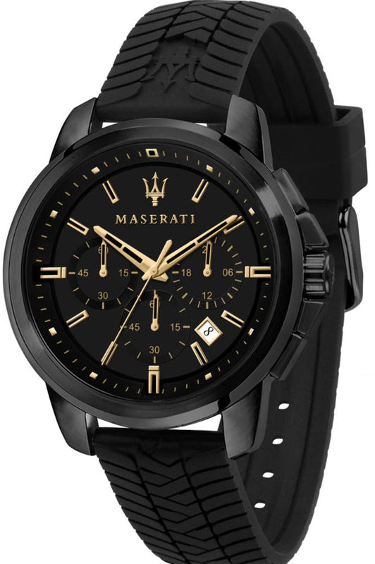  Shop Authentic Maserati Successo Black Dial Black Rubber Strap Watch For Men - R8871621011 - Luxxuri