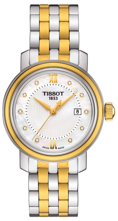  Shop Authentic Tissot T Classic Bridgeport Mother of Pearl Dial Two Tone Steel Strap Watch For Women - T097.010.22.116.00 - Luxxuri