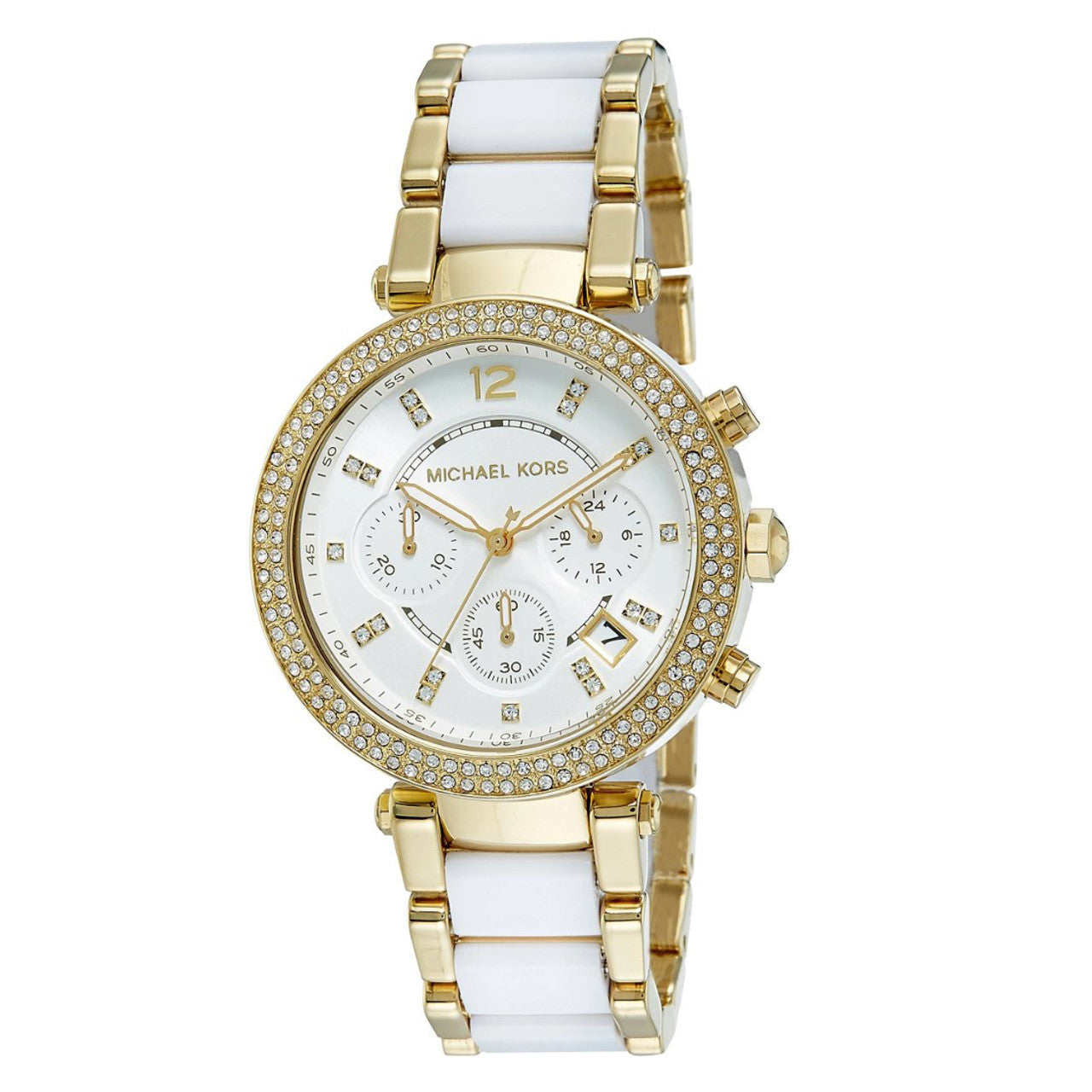  Shop Authentic Michael Kors Parker White Dial Two Tone Steel Strap Watch for Women - MK6119 - Luxxuri